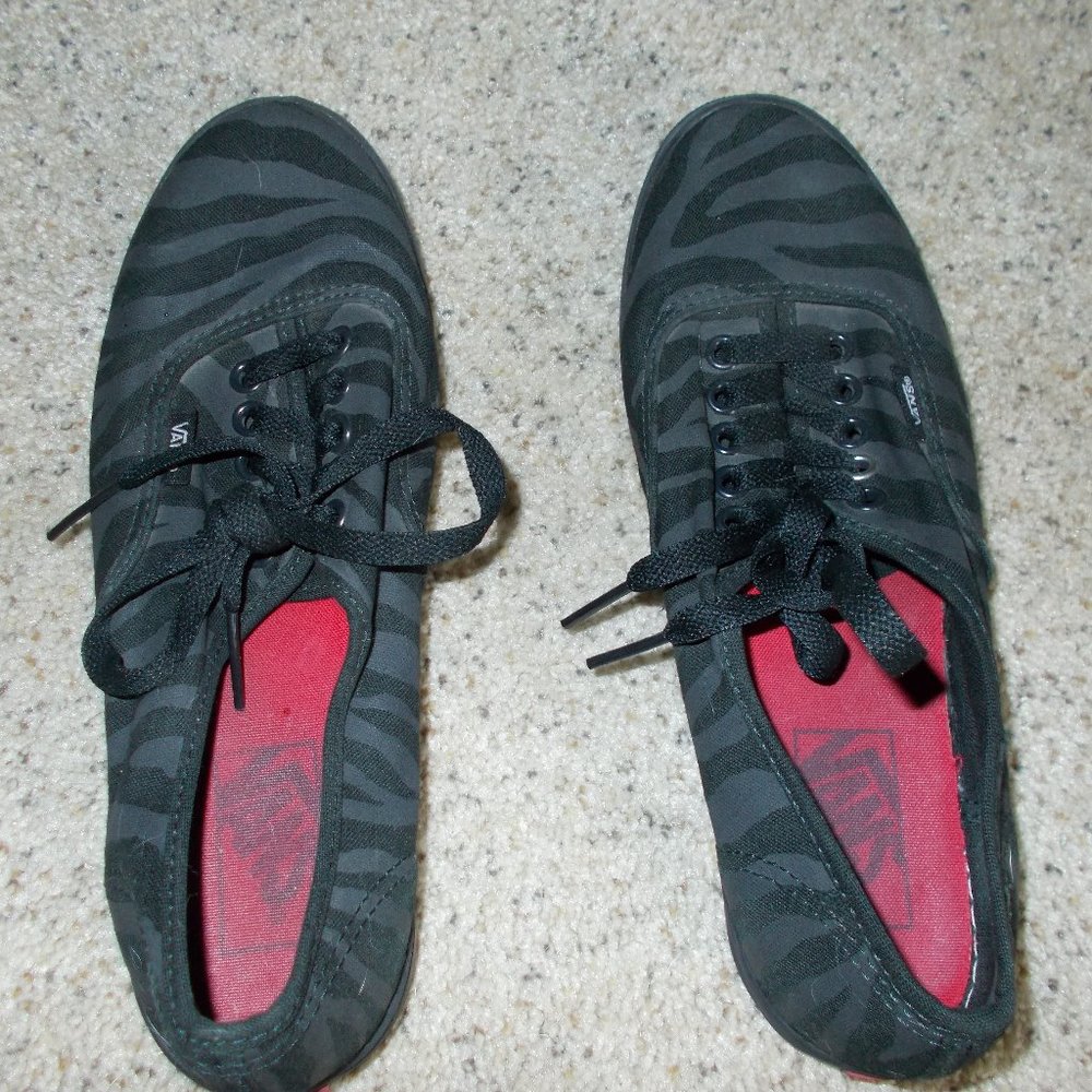 Vans black and grey sneakers 7 1/2